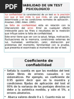 Confiabilidad de Un Test Psicologico