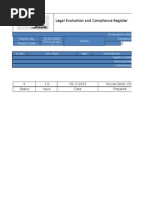 Legal Evaluation and Compliance Register