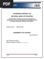 Internship Report On National Bank of Pakistan