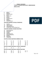 Organic Chemistry Grade 12 Revision Memorandum