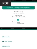 Large Scale Learning With String Kernels: Sören Sonnenburg