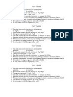 Test Chimie Probleme Clasa A VII-A