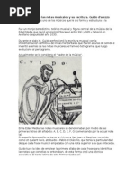 El Origen de Las Notas Musicales y Su Escritura Ahora Considerado El Padre de La Música.