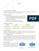 C Day - 2 Topics Covered 1. Pointers 2. Structures 3. Unions 1.0 Introduction To Pointers