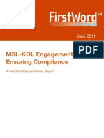 MSL and KOL Regulatory Compliance