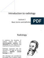 Introduction To Radiology: Basic Terms and Definitions