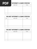 Mg-Net Internet & Game Station: NO Nama Item Total