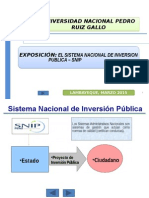 Exposicion Sistema Nacional de Inversion Publica