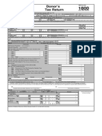 BIR Form 1800 - Donor's Tax Return