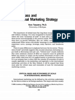 Critical Mass and International Marketing Strategy: Vern Terpstra, PH.D