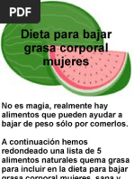 Dieta para Bajar Grasa Corporal Mujeres PDF