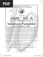 Amc 10 A: Solutions Pamphlet