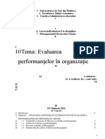 Evaluarea Performanţelor Angajaţilor