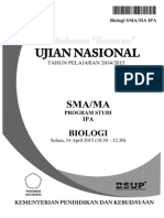 Pembahasan Bocoran Soal UN Biologi SMA 2015