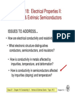 Chapter 18: Electrical Properties II: Intrinsic & Extrinsic Semiconductors