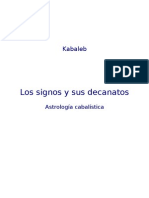 Los Signos y Sus Decanatos Kabaleb