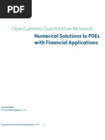 Numerical Solutions To PDEs With Financial Applications