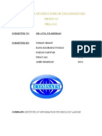 Comparison of Structure of Two Institutes Group # 4 MBA 13-C