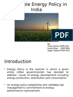 Renewable Energy Policy in India 