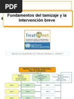 Fundamentos Del Tamizaje e Intervencion Breve en Drogodependencias