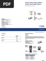 Excess Flow Valves Bleed Valves and Purge Valves