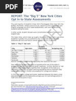 REPORT: The "Big 5" New York Cities Opt in To State Assessments