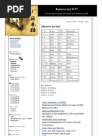 Learning Japanese Easy - Com Grammar Adjectives Food