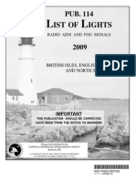 Pub. 114 List of Lights British Isles, English Channel, and North Sea 2009