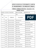 Surveying-I Lab Final Marks