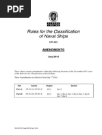 Rules For The Classification Naval Ships NR 483 AMENDMENTS - Part A Ch1 Sec 2 - Part D Ch5 Sec 1 Al 8 - NR 483.DT AMD 002 - 2011-11 PDF