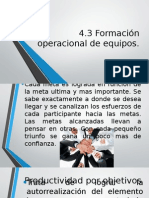 4.3 Formacion Operacional de Equipos