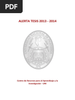 Alerta de Tesis 2013-2014