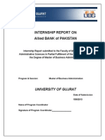 Internship Report On Allied Bank of Pakistan