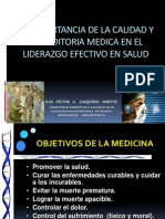 Importancia de La Calidad y Auditoria en El Liderazgo Efectivo en Salud