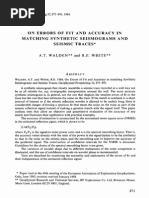 On Errors of Fit and Accuracy in Matching Synthetic Seismograms and Seismic Traces