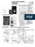 Autostart 700 (Model Numbers AS3/E ) : Engine/Generator Controller Installation Reference Sheet