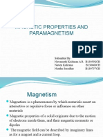 Magnetic Properties and Paramagnetism