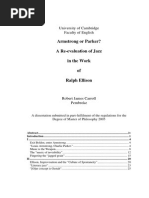 Armstrong or Parker? A Re-Evaluation of Jazz in The Work of Ralph Ellison