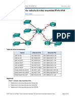 6.4.2.5 Lab - Calculo de Resumen de Rutas Con IPv4 e IPv6