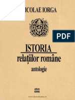 Iorga, Istoria Relaţiilor Române