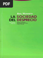 HONNETH, Axel. La Sociedad Del Desprecio