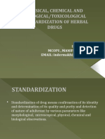 Standardization of Herbal Drug