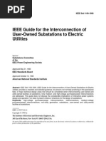 IEEE Guide For The Interconnection of User-Owned Substations To Electric Utilities