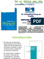 Introduccion APA 6ta - Integrado - Curso Taller - PROFR. ING. RAFAEL ARROYO CASTAÑEDA Ipi Consulting Group de Puebla