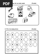 A.Colour The Things That Can Make Sounds. (5 Marks)