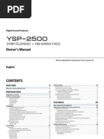 Yamaha YSP-2500 Manual