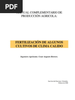 Fertilizacion de Algunos Cultivos de Clima Calido PDF