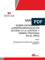 Manual Sobre Estándares Jurisprudenciales en Acceso A La Justicia y Debido Proceso en El Perú