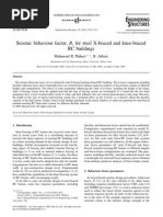 Seismic Behaviour Factor, R, For Steel X-Braced and Knee-Braced RC Buildings