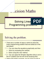 D1, L9 Solving Linear Programming Problems